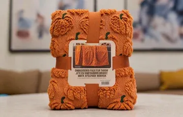 Halloween Embroidered Flannel Blanket