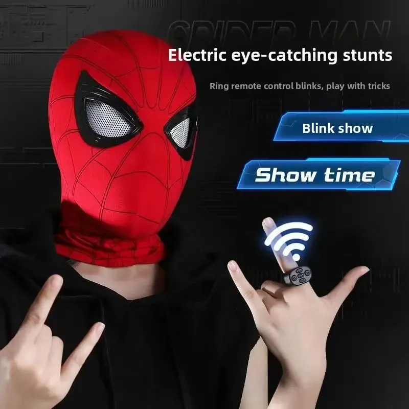 Spider-Man Hero Mask, featuring remote-controlled red and blue lights.