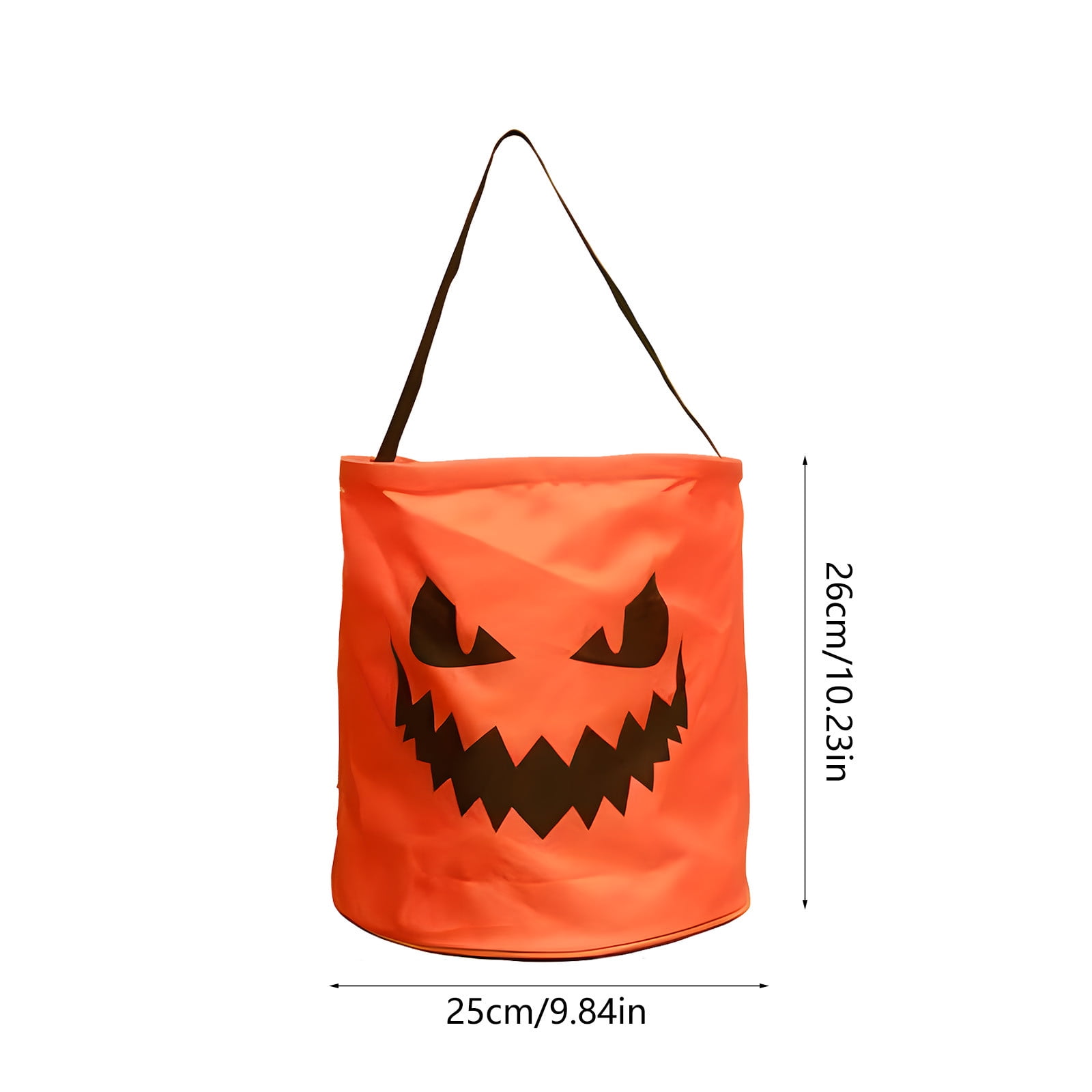 LSLJS Halloween Candy Bag,Trick or Treat Bucket,Pumpkin Design Candy Large Bags with LED Light Collapsible Ghost Multipurpose Reusable Halloween Basket for Kids Birthday Party Goodie Goody
