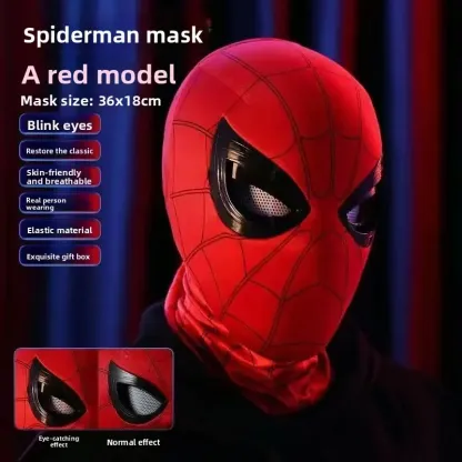 Spider-Man Hero Mask, featuring remote-controlled red and blue lights.