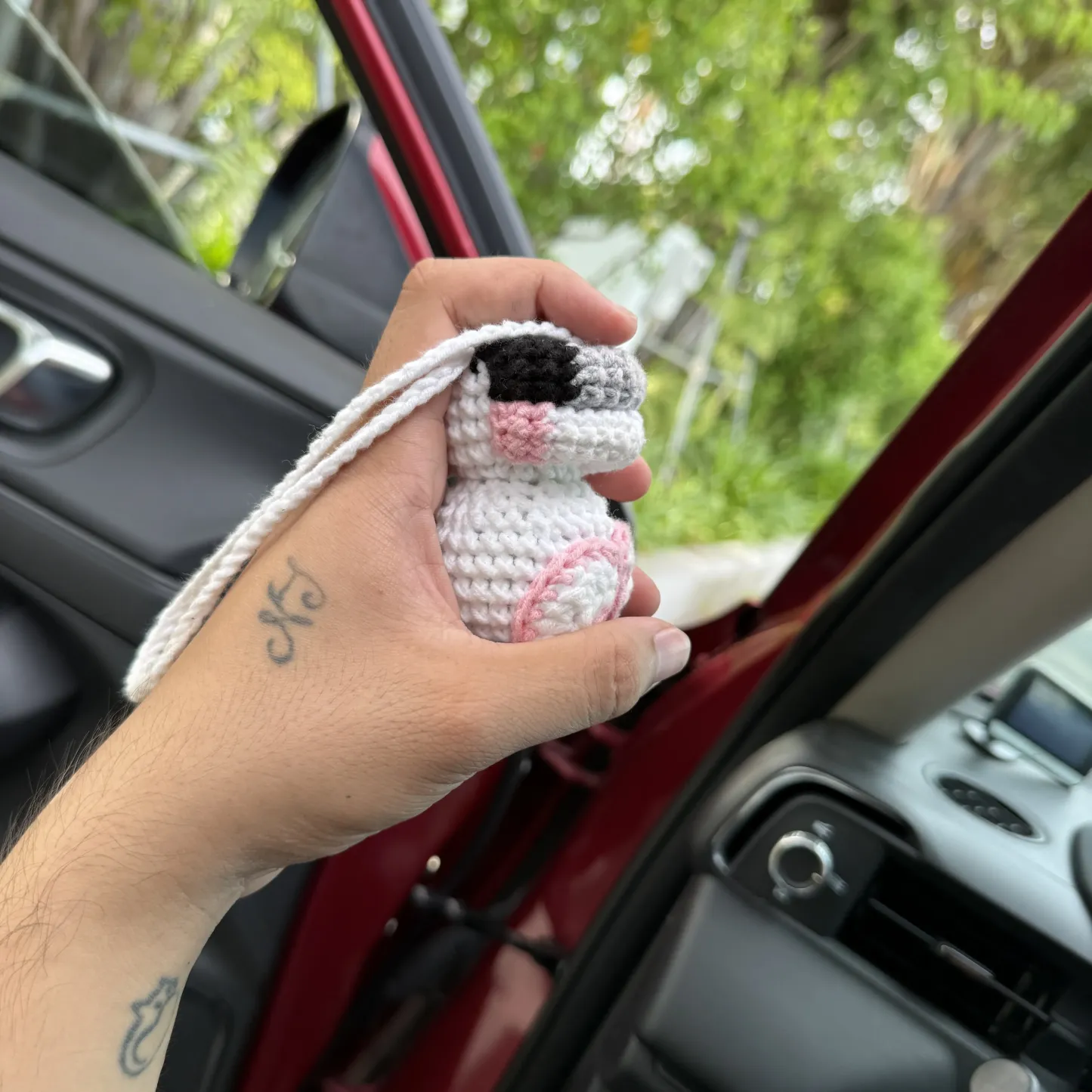 Handmade Cute Crochet Rearview Mirror Hanger Spider