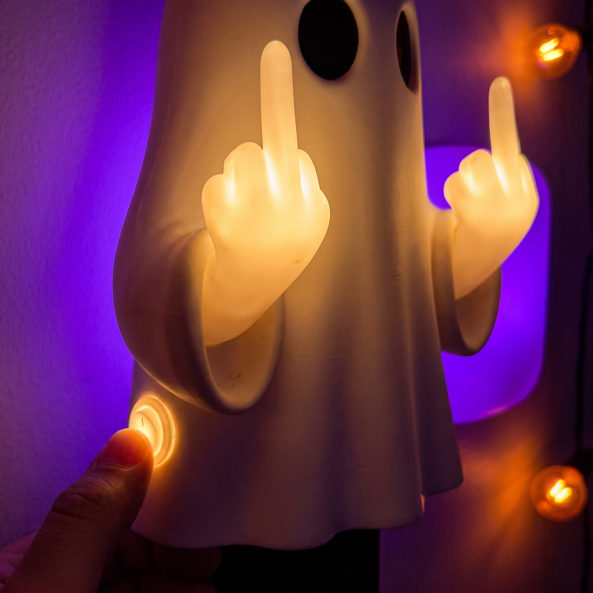 Halloween Novelty Middle Finger Hanging Ornament
