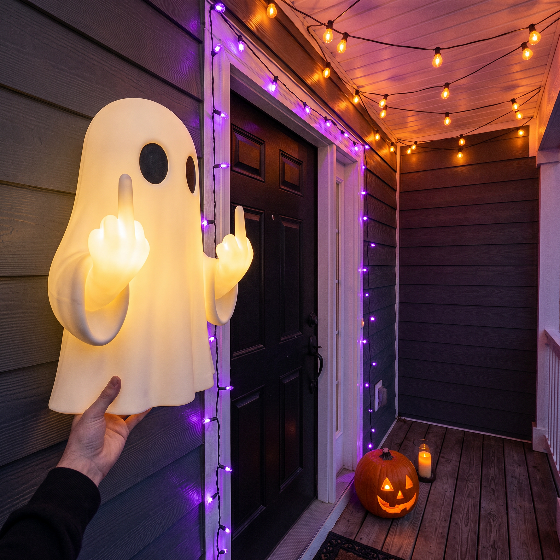 Halloween Novelty Middle Finger Hanging Ornament