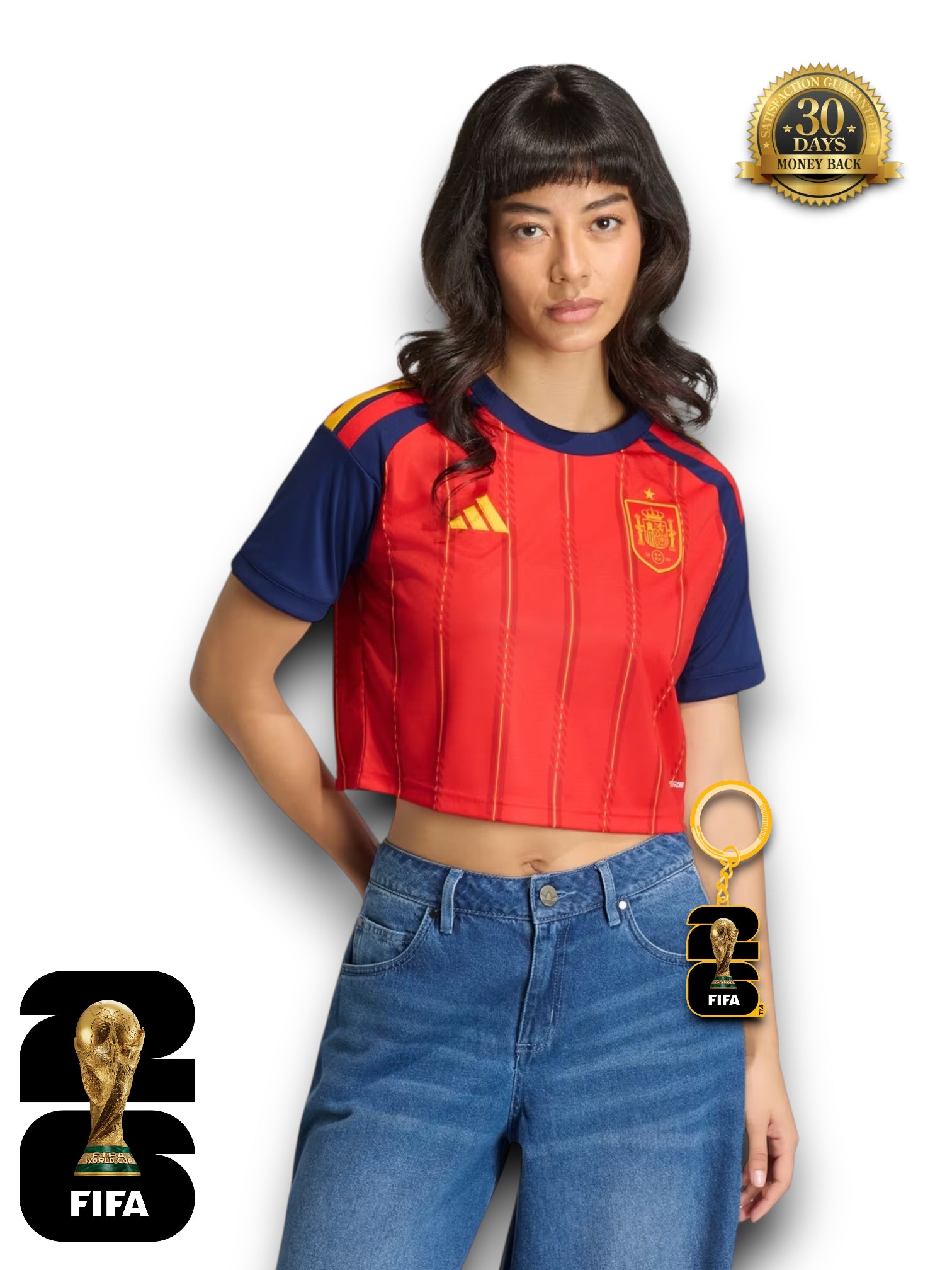 Spain World Cup 2026 Cropped - Women's