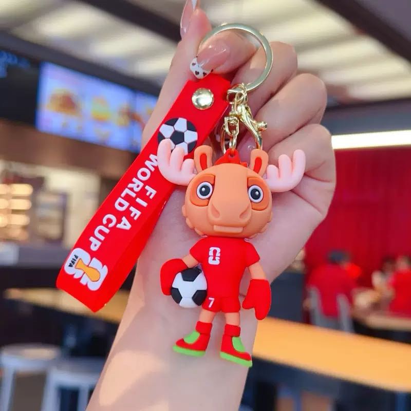 2026 USA-Mexico World Cup Mascot Cartoon Keychain