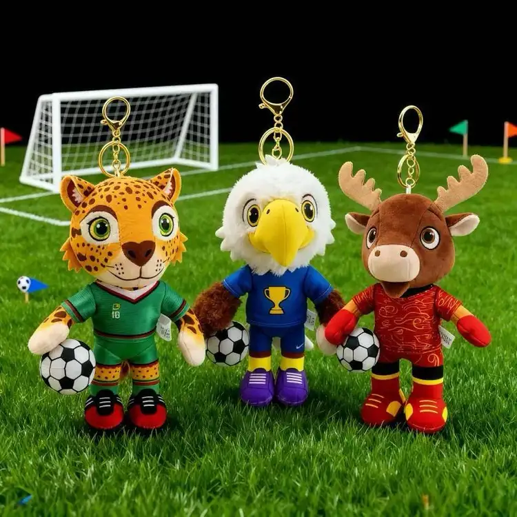 2026 World Cup mascot 6-inch plush keychain