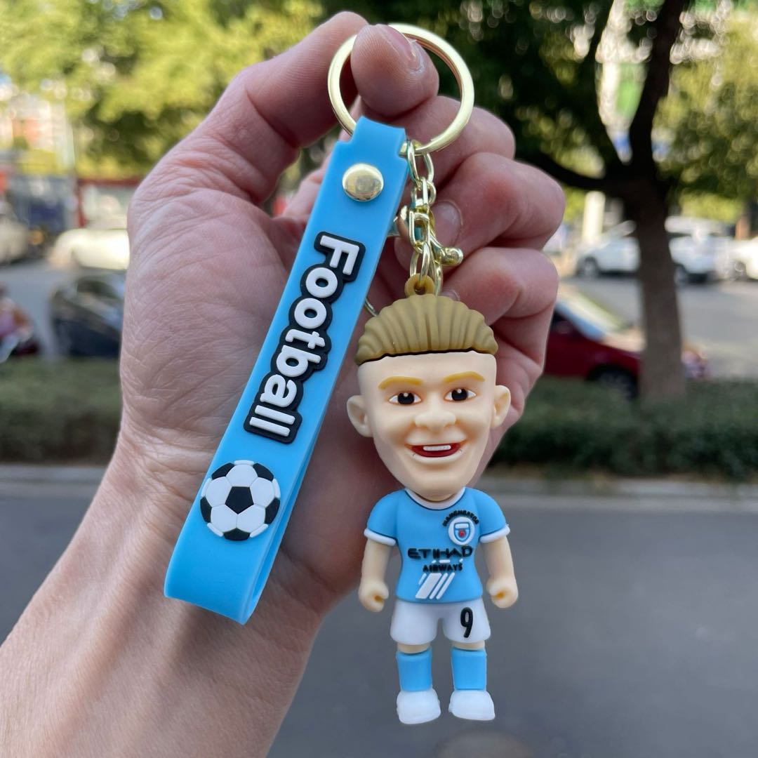 Football jersey keychain cartoon doll
