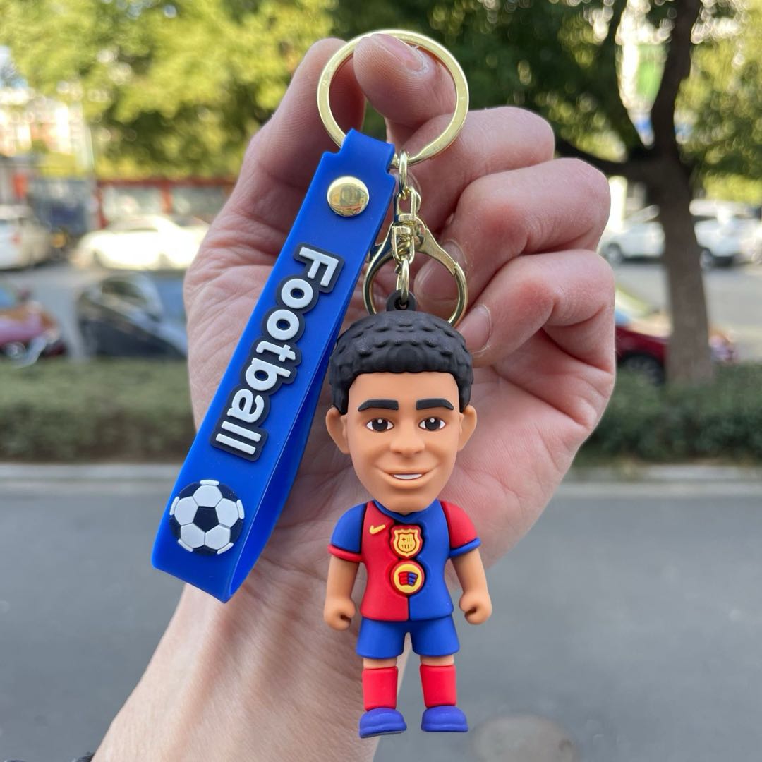 Football jersey keychain cartoon doll