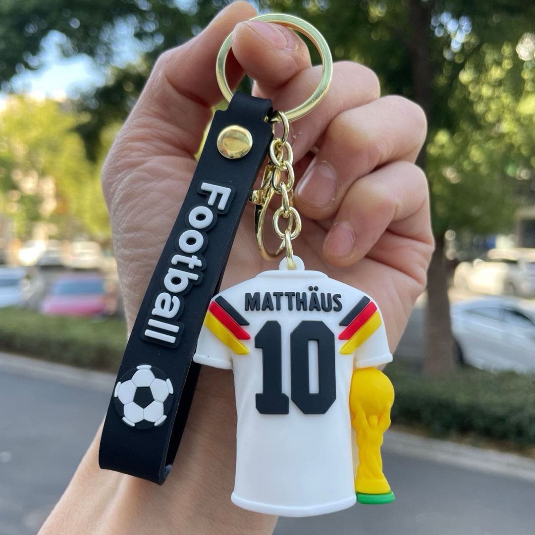 Football jersey keychain cartoon doll