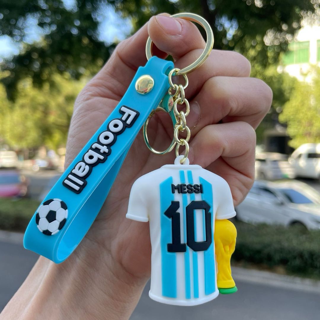Football jersey keychain cartoon doll