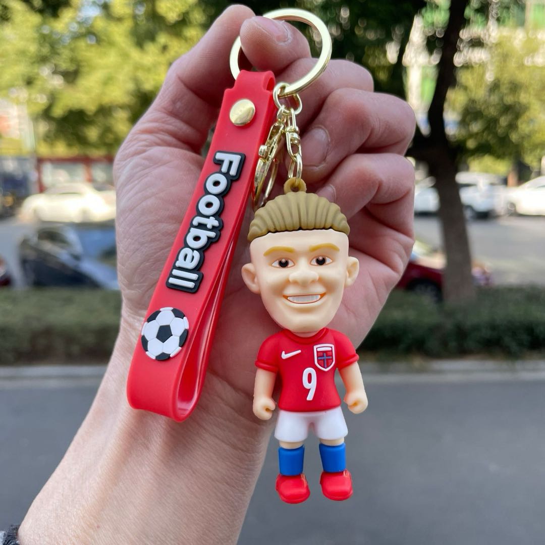 Football jersey keychain cartoon doll