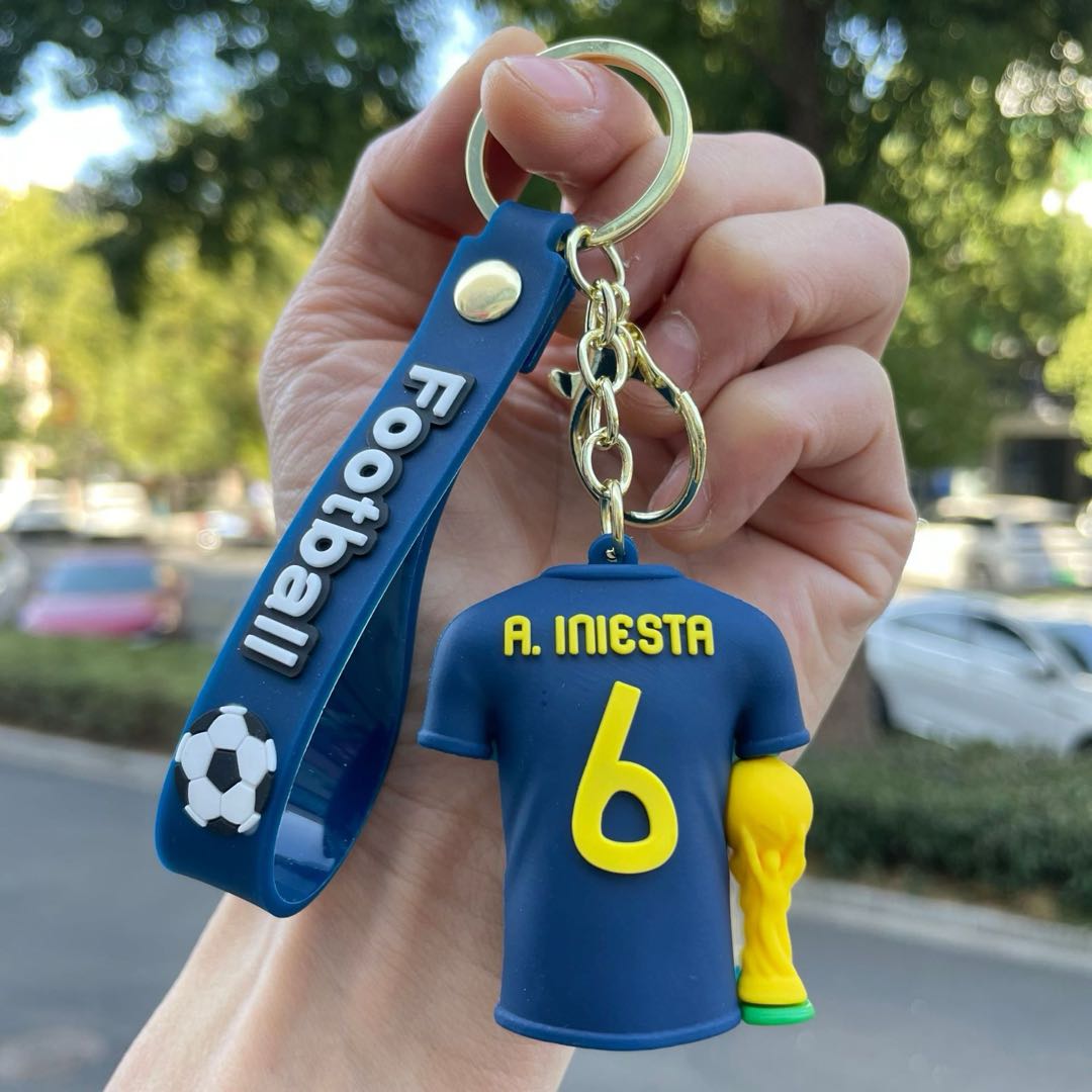 Football jersey keychain cartoon doll