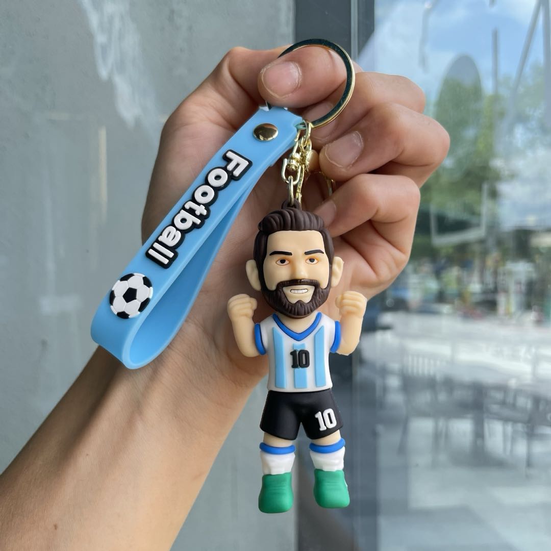 Football jersey keychain cartoon doll