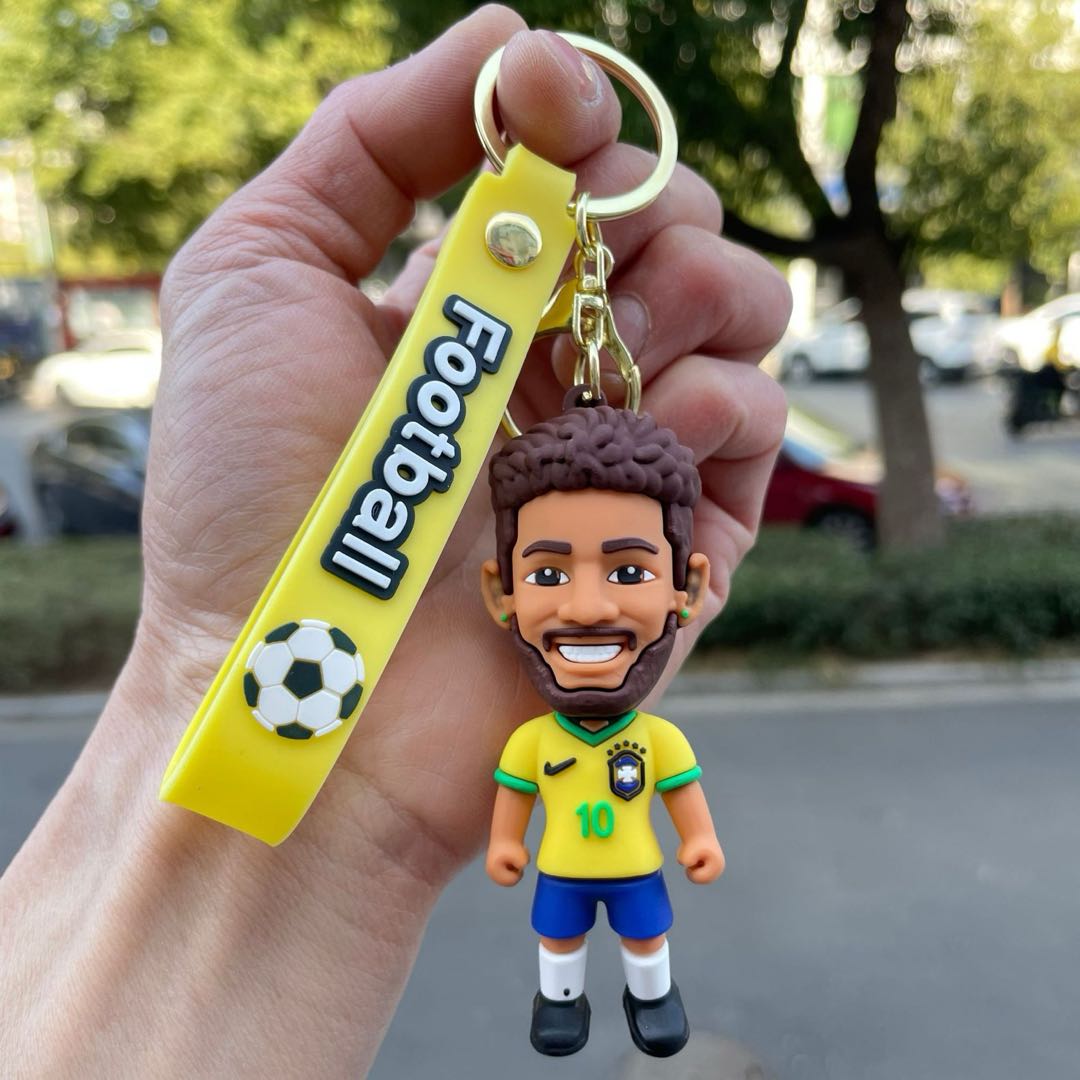Football jersey keychain cartoon doll