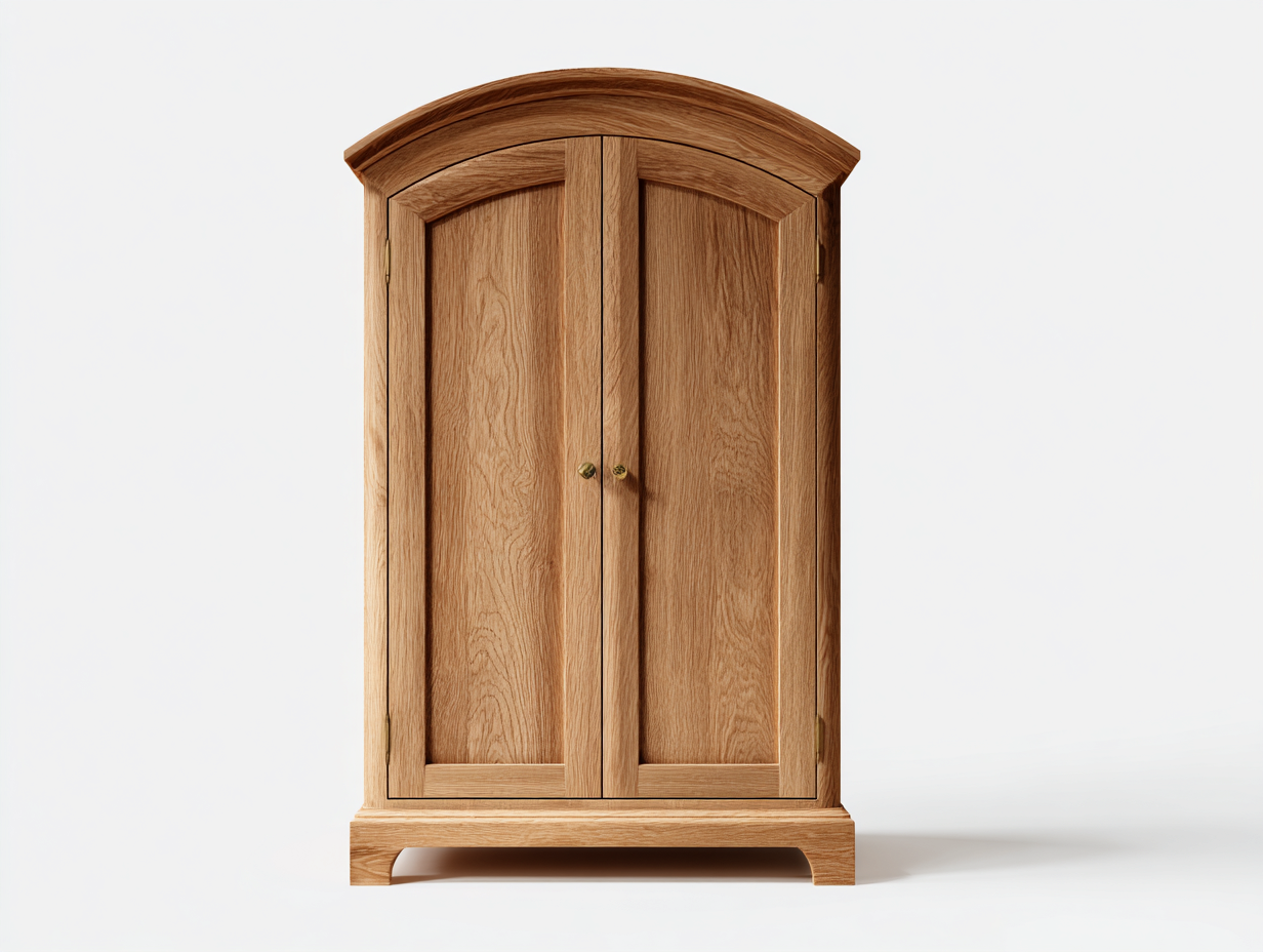 Armadio - Legno massello - 90x55x190 cm - Rovere chiaro - Stile rustico-Craftmyyard