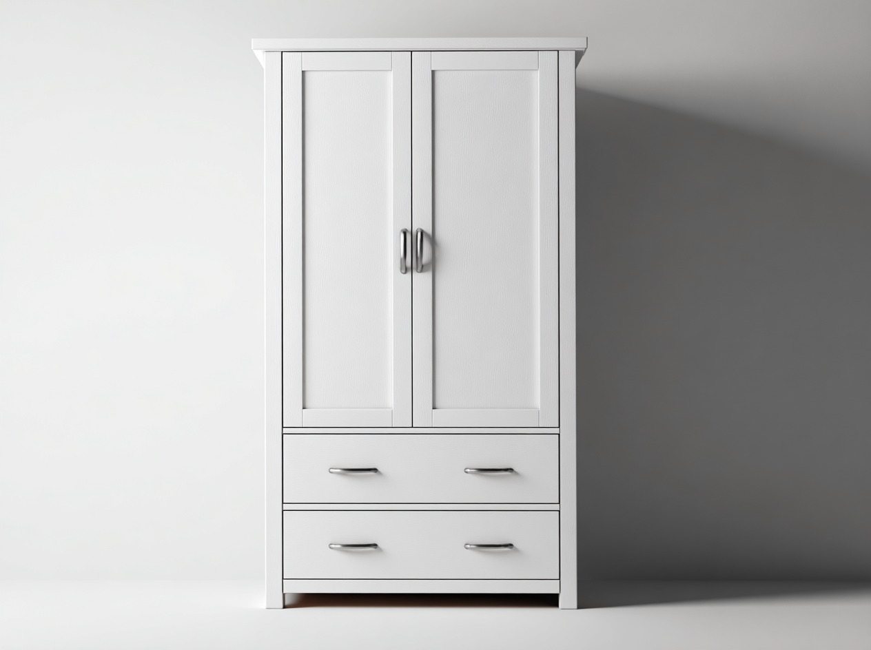 Armadio - MDF - 80x50x180 cm - Bianco - Stile moderno-Craftmyyard