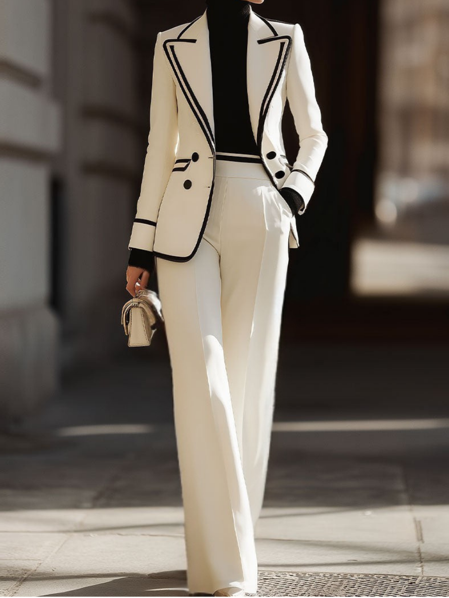 Lightweight Double-Breasted Suit Set