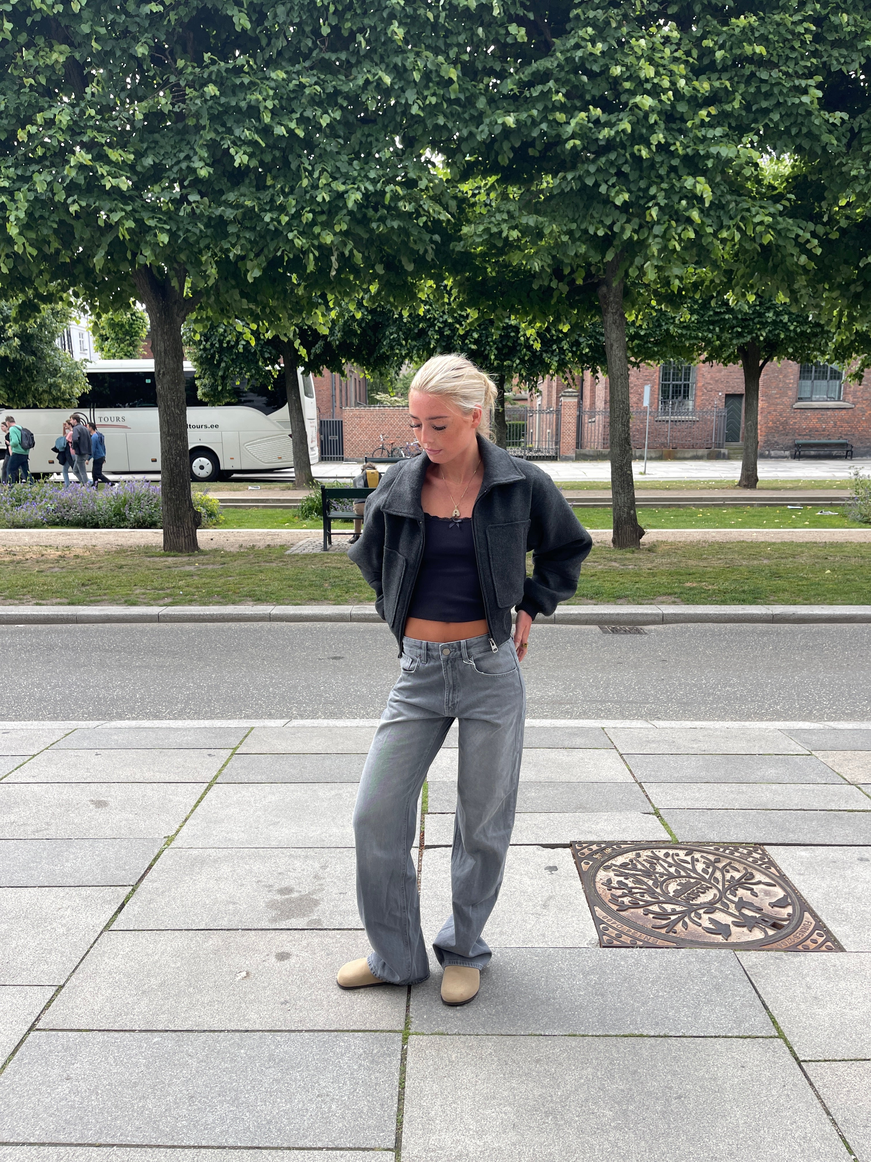 Star jeans med khaki stars - Grey