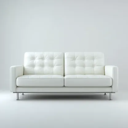 2-Sitzer-Sofa Leder 180x85x75 cm - Weiß - Modernes Design-Dwellvendors