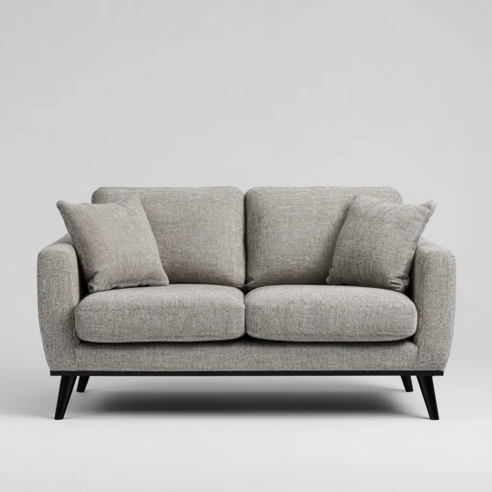 2-Sitzer-Sofa Stoff 152x88x82 cm – Hellgrau – Modernes Design-Dwellvendors