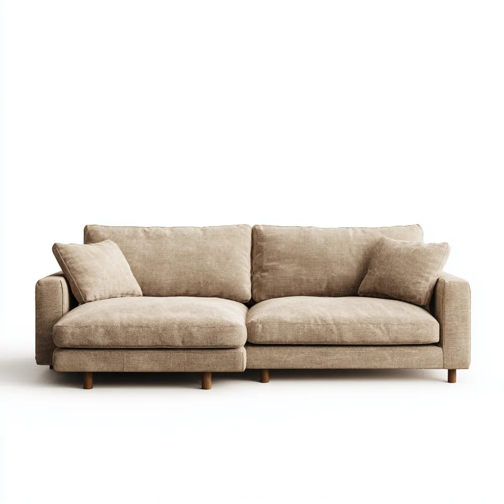 2-Sitzer-Sofa Stoff 200x90x85 cm – Beige – Modernes Design-Dwellvendors