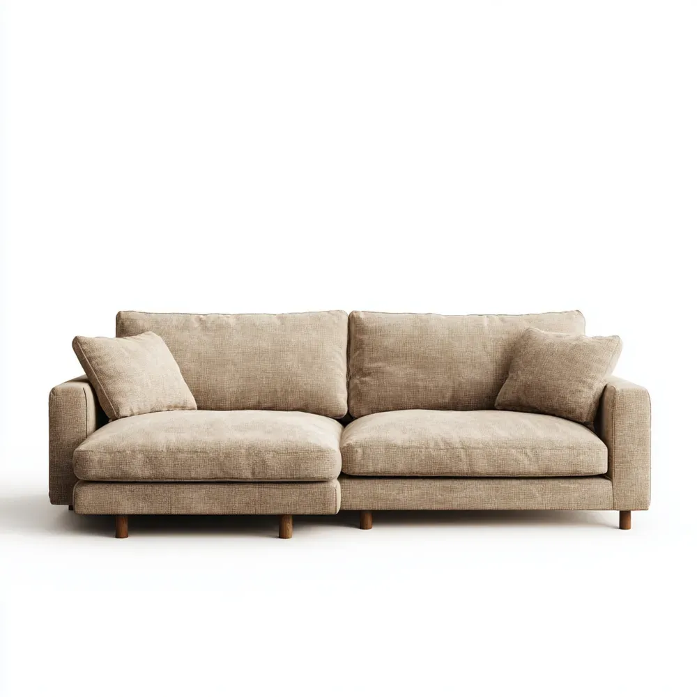 2-Sitzer-Sofa Stoff 200x90x85 cm – Beige – Modernes Design-Dwellvendors