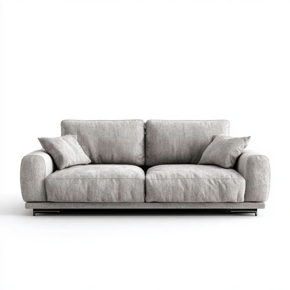 2-Sitzer-Sofa Stoff 200x95x85 cm – Hellgrau – Modernes Design-Dwellvendors