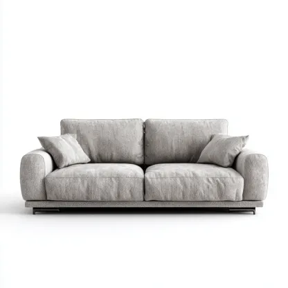2-Sitzer-Sofa Stoff 200x95x85 cm – Hellgrau – Modernes Design-Dwellvendors