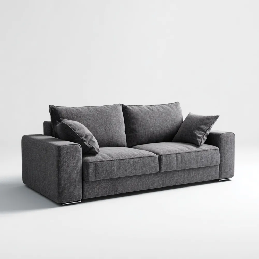 2-Sitzer-Sofa Stoff 200x90x85 cm – Dunkelgrau – Modernes Design-Dwellvendors