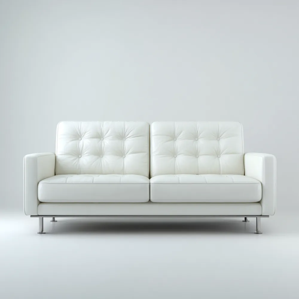 2-Sitzer-Sofa Leder 180x85x75 cm - Weiß - Modernes Design-Livornestx