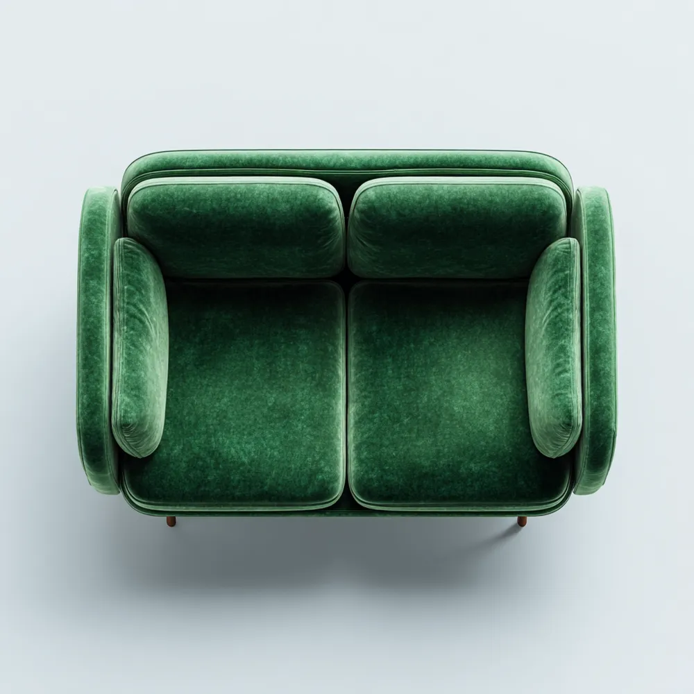 2-Sitzer-Sofa Samt 150x90x85 cm - Grün - Modernes Design-Livornestx