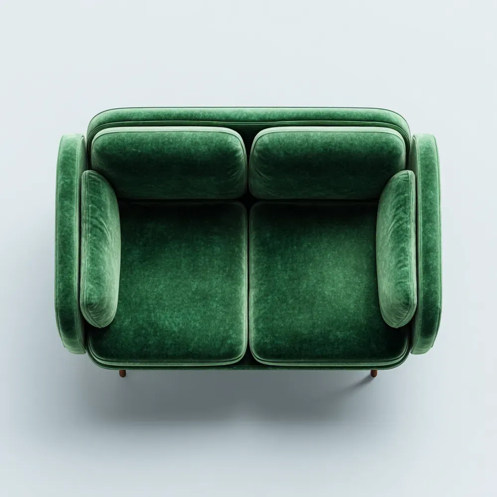 2-Sitzer-Sofa Samt 150x90x85 cm - Grün - Modernes Design-Livornestx