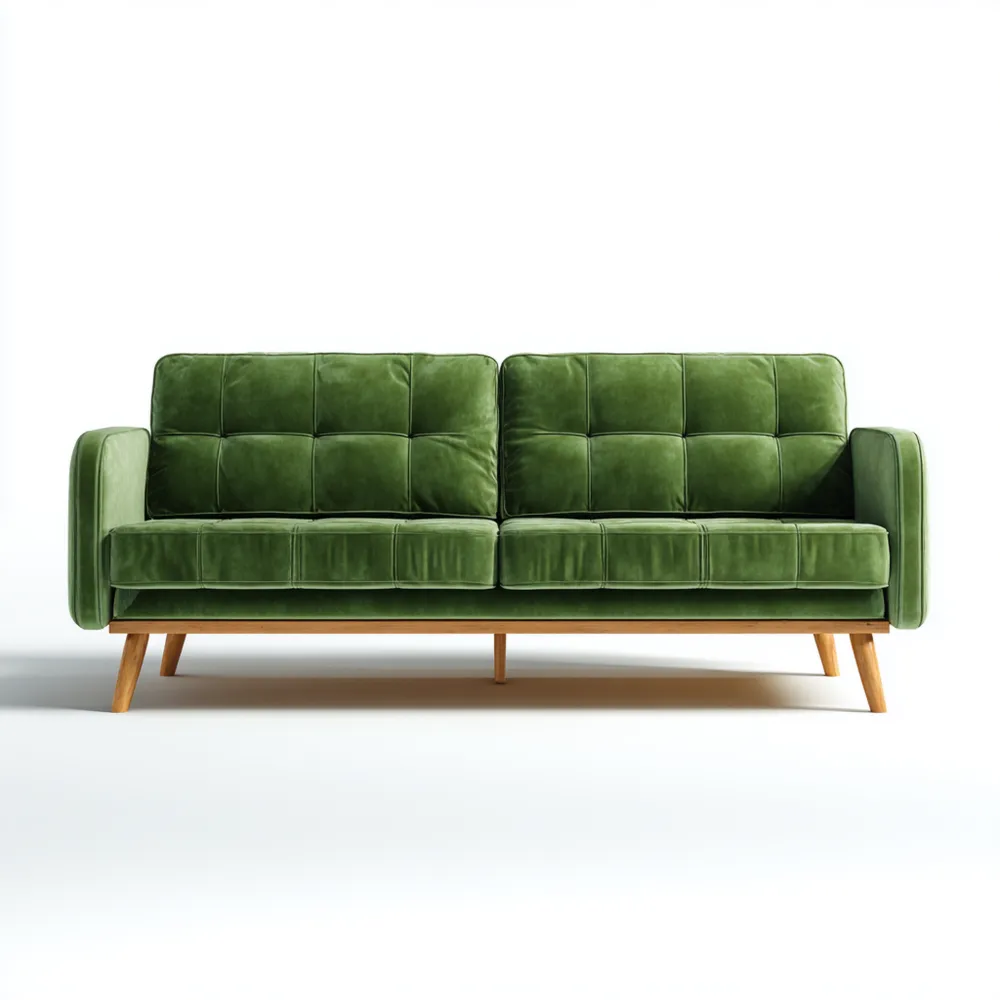 2-Sitzer-Sofa Samt 180x85x75 cm - Grün - Skandinavisches Design-Livornestx