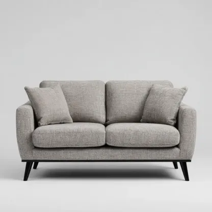 2-Sitzer-Sofa Stoff 152x88x82 cm – Hellgrau – Modernes Design-Livornestx