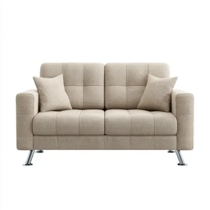 2-Sitzer-Sofa Stoffbezug 150x85x80 cm - Beige - Modernes Design-Livornestx