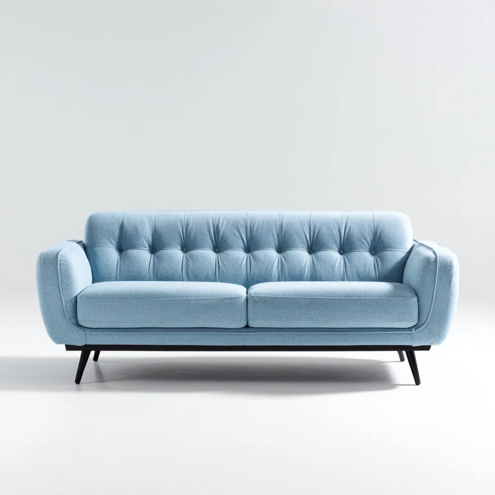 3-Sitzer-Sofa Stoff 200x90x80 cm – Hellblau – Modernes Design-Livornestx