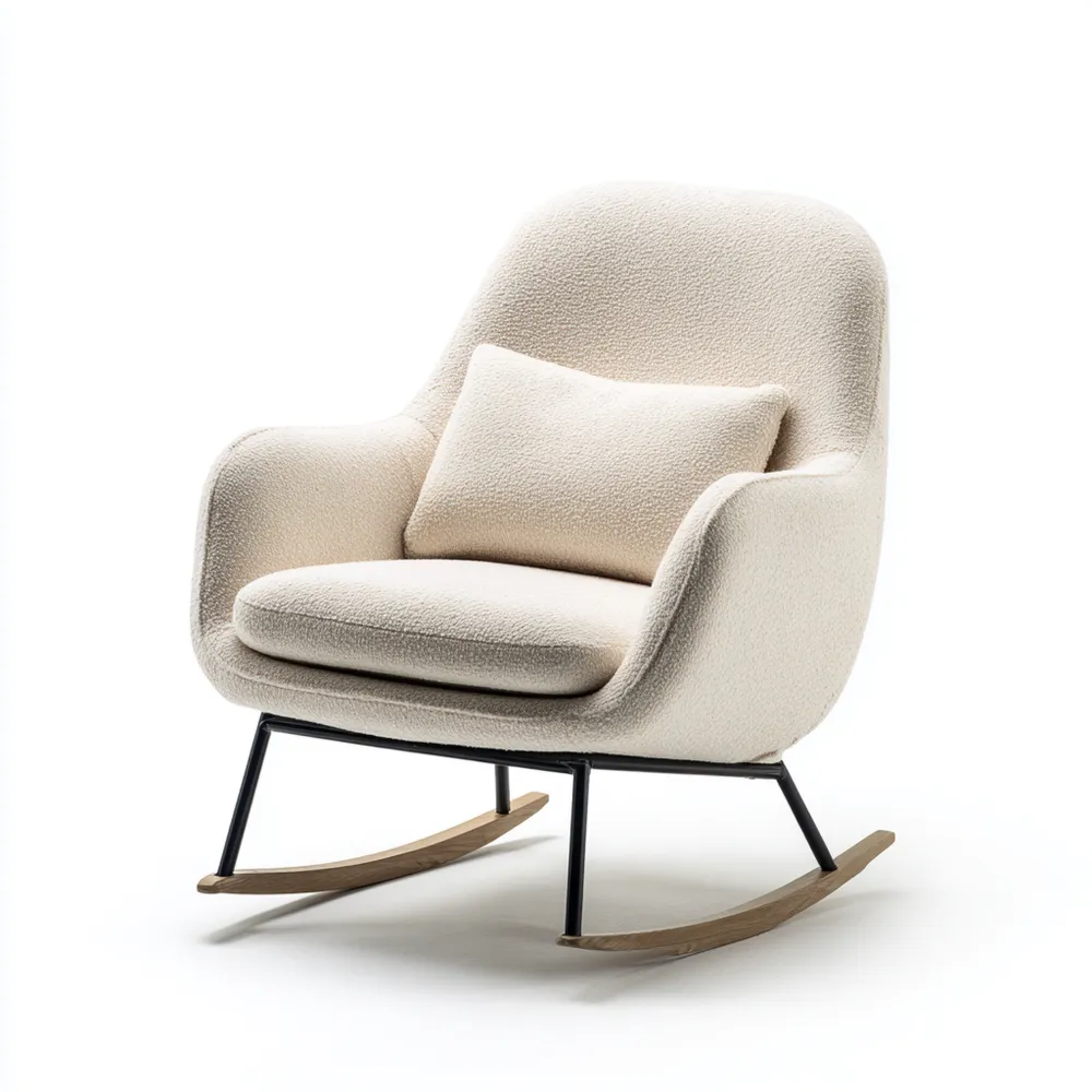 Schaukelstuhl 75x85x95 cm – Creme – Modernes Design-Livornestx