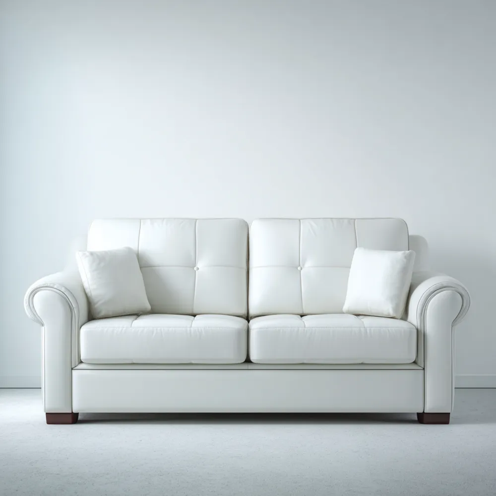 2-Sitzer-Sofa Leder 150x90x85 cm – Weiß – Klassisches Design-Livornestx