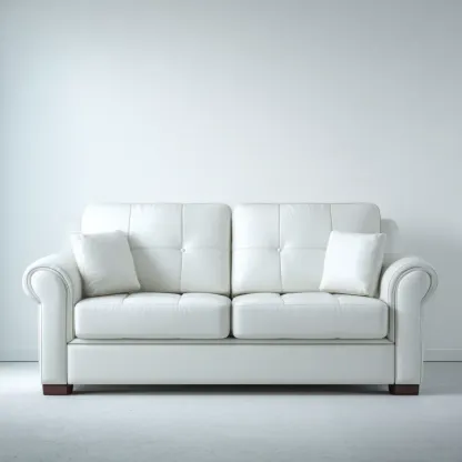 2-Sitzer-Sofa Leder 150x90x85 cm – Weiß – Klassisches Design-Livornestx