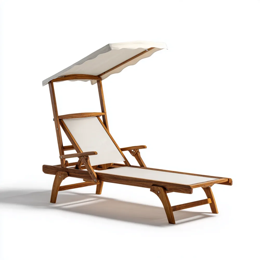 Gartenliege Holz 200x70x35 cm – verstellbar – Cremeweiß-Livornestx