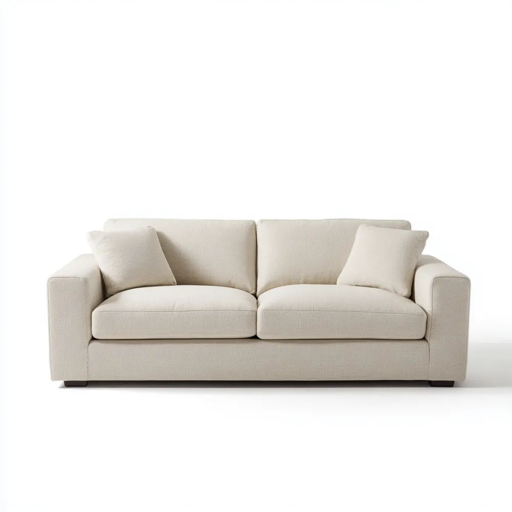 Canapé 2 places - Tissu Crème - 180x90x85 cm - Design Moderne