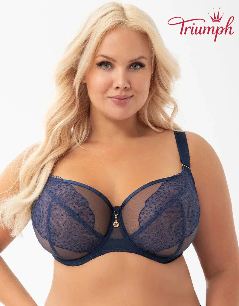 Triumph - (3 db) - 💖✨️Kényelmes, csipkés szexi melltartó, amely megakadályozza a mellek megereszkedését