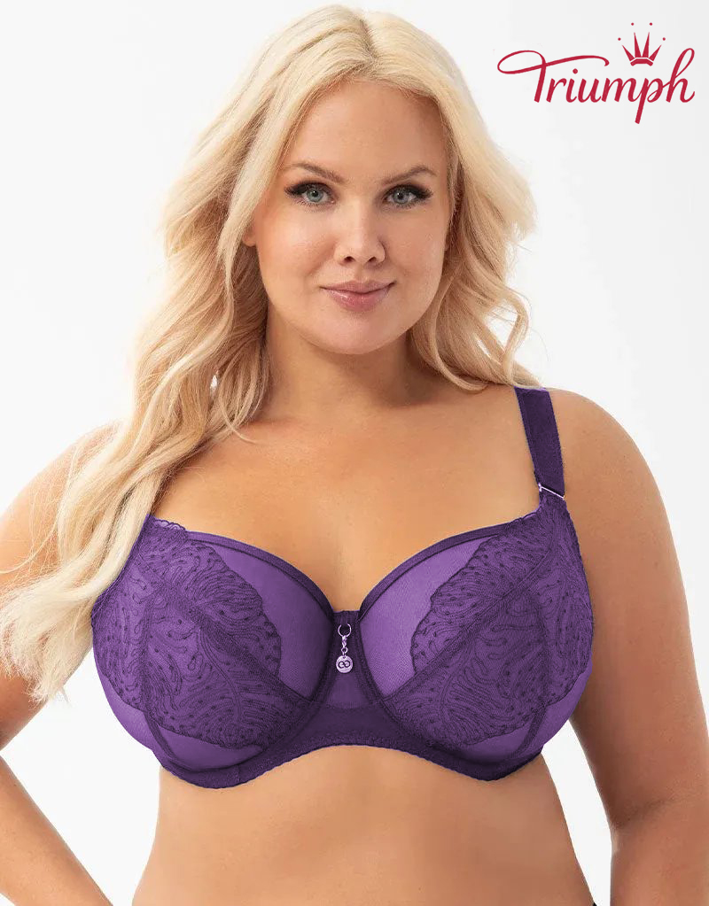 Triumph - (3 db) - 💖✨️Kényelmes, csipkés szexi melltartó, amely megakadályozza a mellek megereszkedését