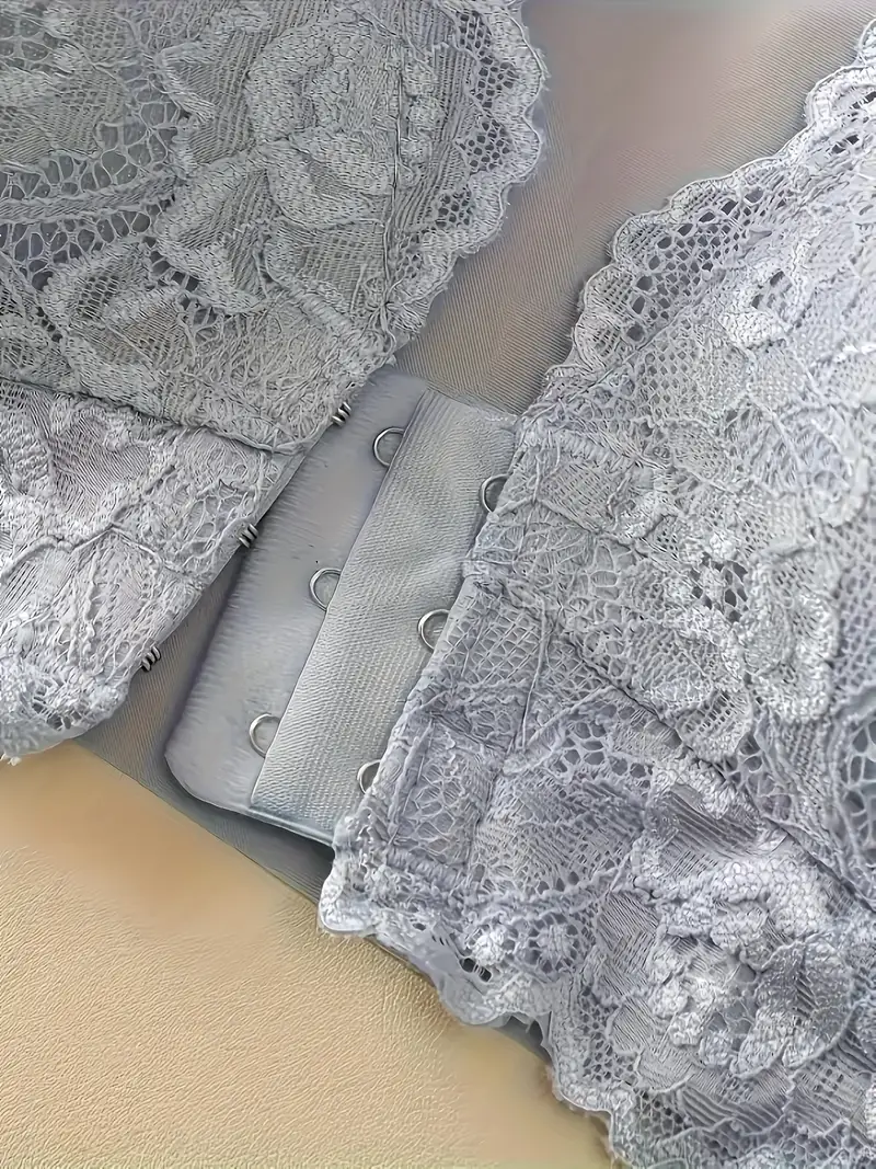 Triumph - (3 piese) 💥Sutien wireless din dantelă cu flori închise