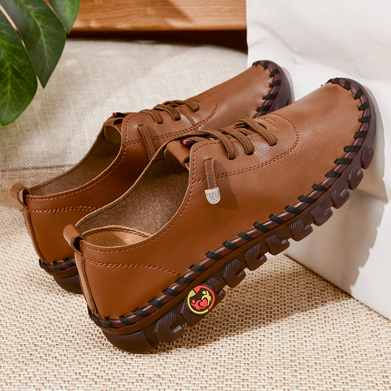 Women's Calfskin Leather Walking Shoes – Ultra Comfortable