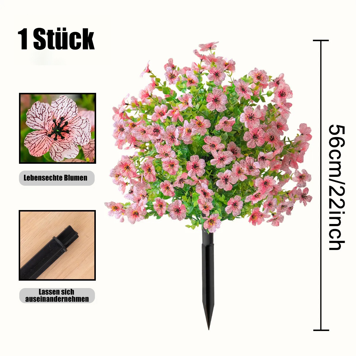 🔥 Kunstblumen für den Außen- und Innenbereich, zur Gartengestaltung und als Wohnaccessoire