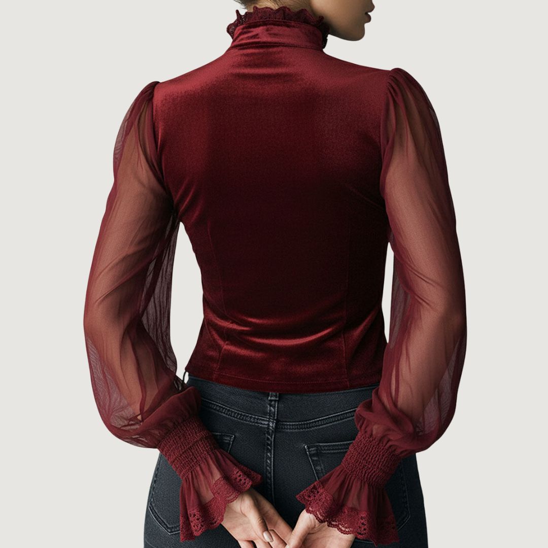 Lovina™ - Zeitlose elegante Bluse mit Spitzendetails und Ärmeln