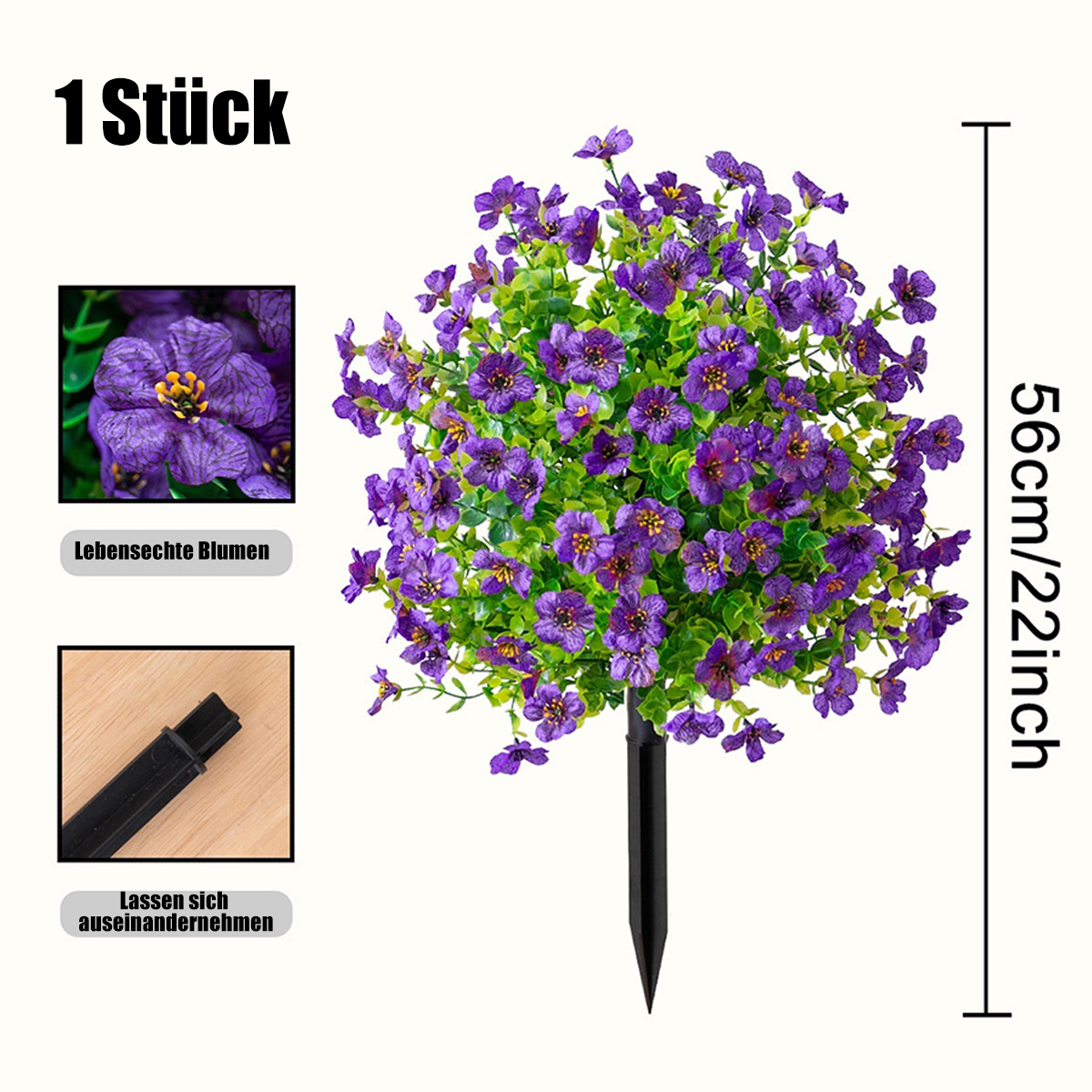 🔥 Kunstblumen für den Außen- und Innenbereich, zur Gartengestaltung und als Wohnaccessoire
