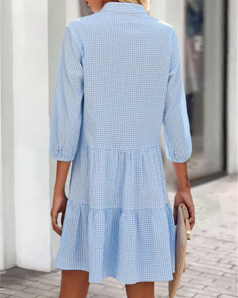 Kariertes Hemdkleid
