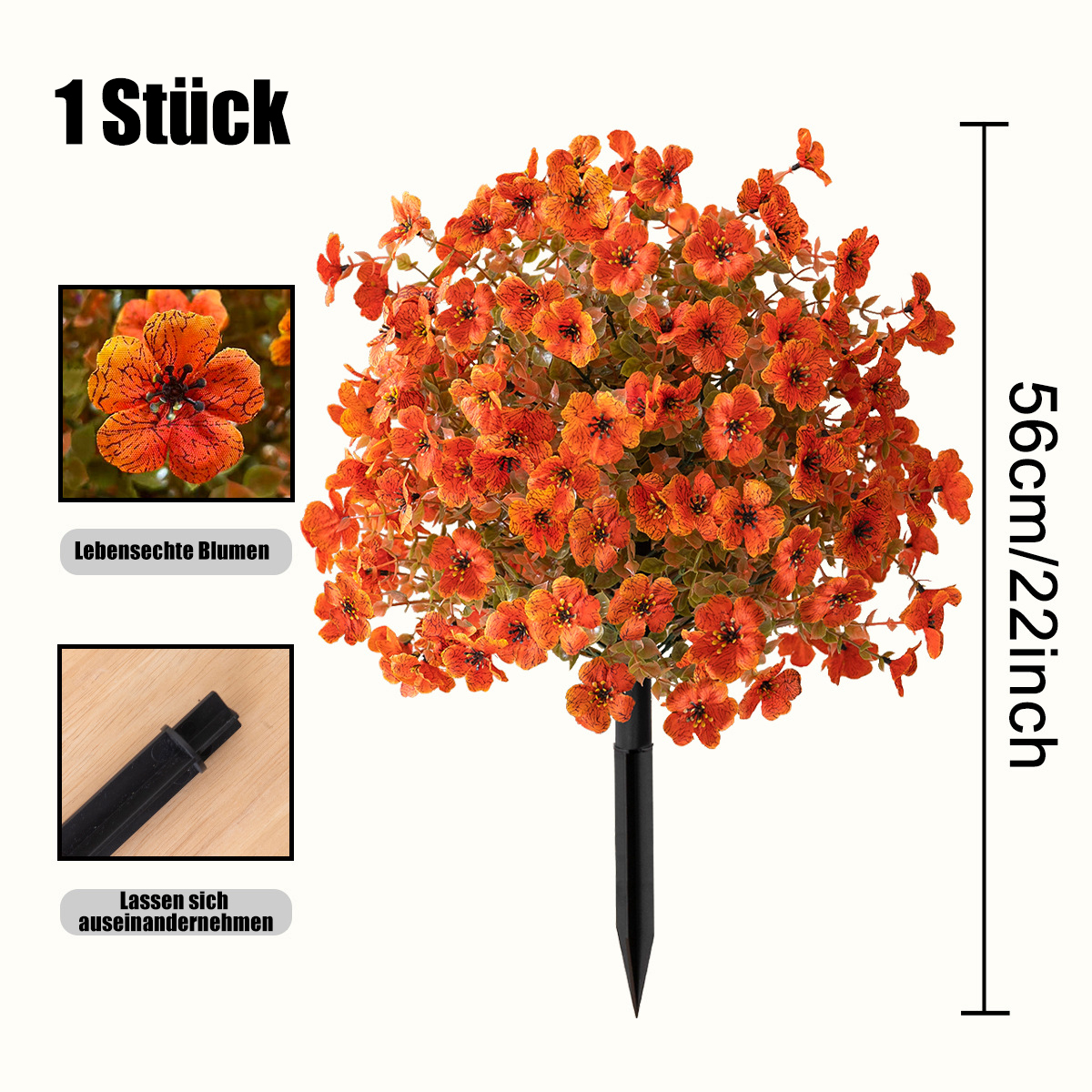 🔥 Kunstblumen für den Außen- und Innenbereich, zur Gartengestaltung und als Wohnaccessoire